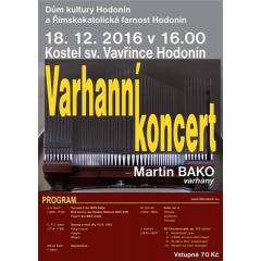 Varhanní koncert Martina Bako