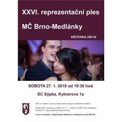 XXVI. reprezentační ples MČ Brno-Medlánky 2018