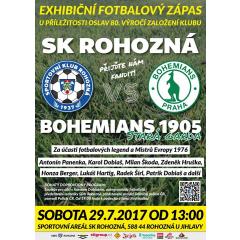 SK Rohozná proti Legendám Bohemians Praha 1905