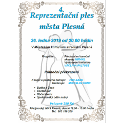 Reprezentační ples města Plesná 2019