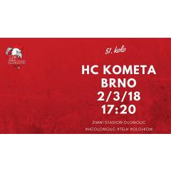 51. kolo: HC Olomouc – HC Kometa Brno
