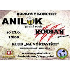 Rockový koncert Na Výstavišti: Kodiak + Anilok