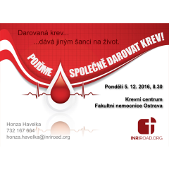 Pojďme společně darovat krev!