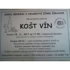 Tradiční benešovský košt vín 2017
