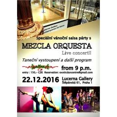 Vánoční párty a koncert s Mezcla Orquesta!