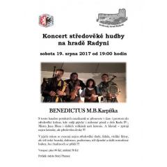 Koncert středověké hudby Benedictus na hradě Radyni