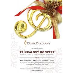 Tříkrálový koncert: harfa & viola na Zámku Dukovany