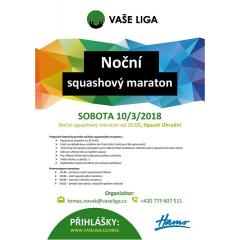 Noční squashový maraton v Praze