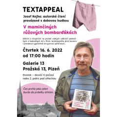 TEXTAPPEAL, autorské čtení Josefa Kejhy v Plzni