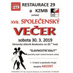 Ples Restaurace 29 a Kulturních zařízení Města Boskovice