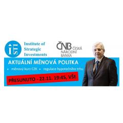 Přednáška Jiřího Rusnoka: Aktuální měnová politika