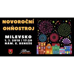 Novoroční ohňostroj v Milevsku 2018
