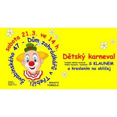 Dětský karneval s klaunem a kreslením na obličej