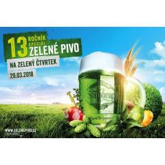 Oslav zelený čtvrtek zeleným pivem 2018