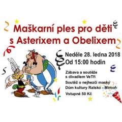 Maškarní ples pro děti s Asterixem a Obelixem 2018