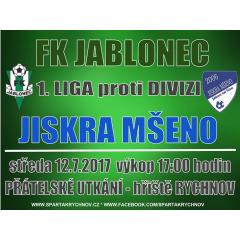 FK Jablonec vs Jiskra Mšeno